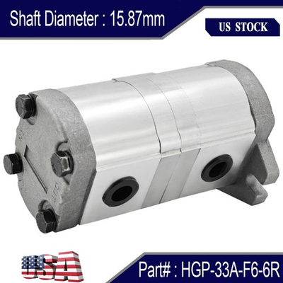 #ad HGP 33A F6 6R For Hydraulic Tandem Double Gear Pump Replacement Shaft 15.87mm $296.19