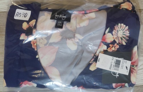 By & By NWT Womens SZ XXL Blue Floral Faux Wrap Spring Summer Stretchy Dress - Picture 15 of 15
