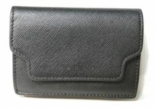 MARNI Trifold Mini Wallet Black 3.9 inch