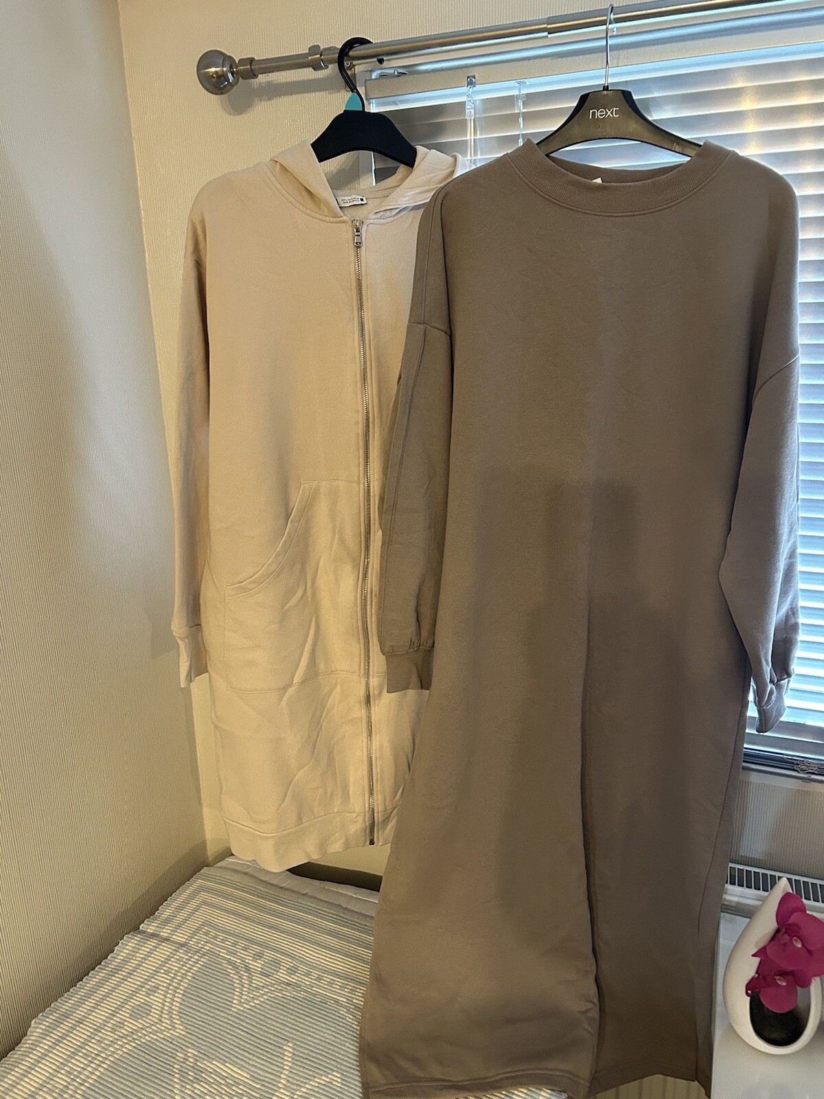 *BUNDLE* ZARA H&M Dress/Jacket (L) Beige/Cream Sweater Zip up Oversized Jumper eBay