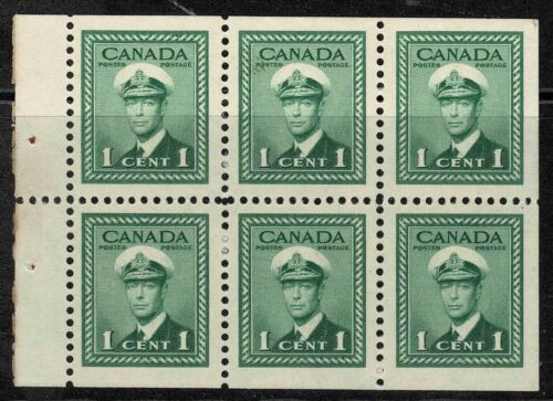Canada 1942 -1943 King George VI Booklet Pane Of Six Stamps - MUH - Picture 1 of 1