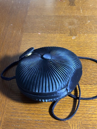 Carlo Fellini Formal Evening Handbag Purse, Dark Blue - Picture 2 of 8