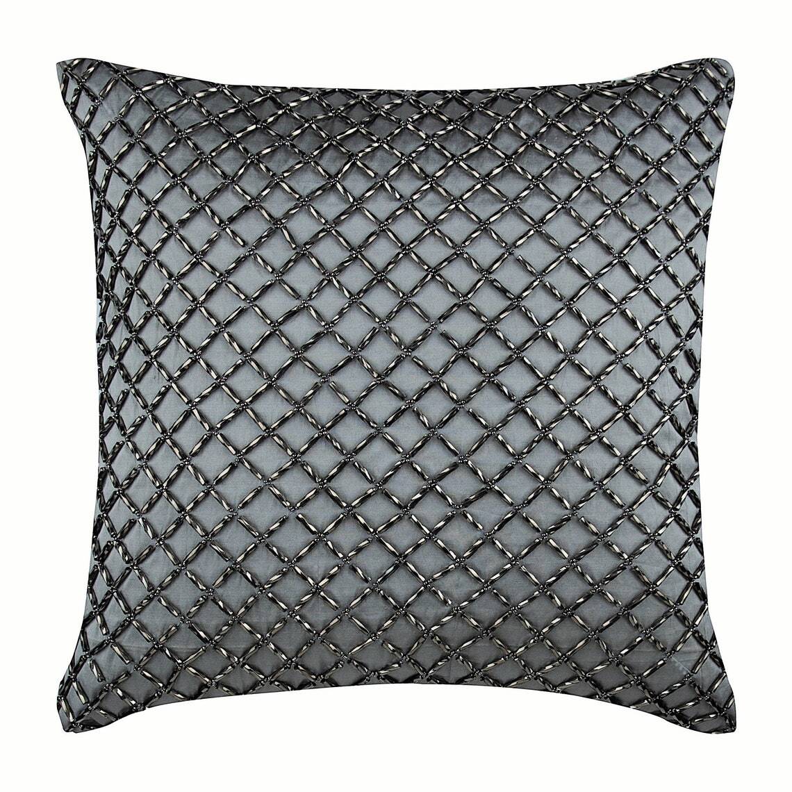 Decorative Couch Cushion Case Grey 16