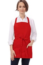 Unisex Three Pocket Apron One Size Red