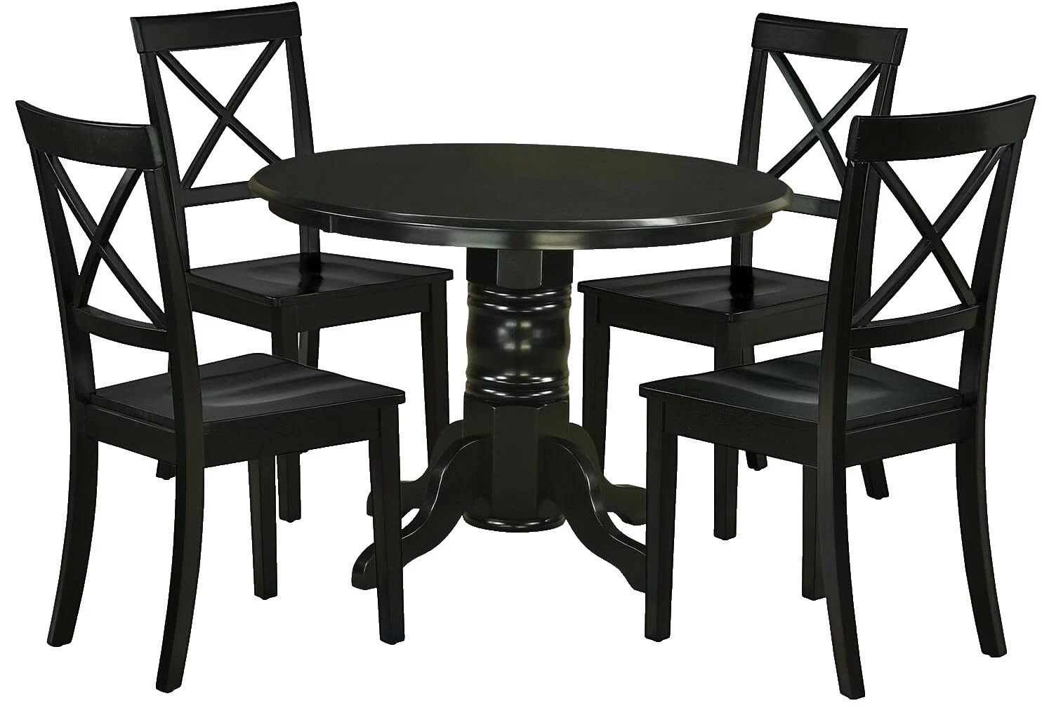 Solid Wood Black Dining Furniture Sets