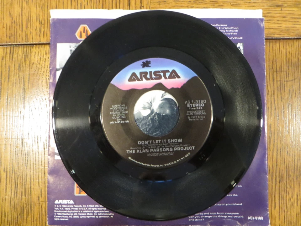 The Alan Parsons Project – Don't Answer Me - 1984 - Arista AS 1-9160 7" Single Foto 3 de 4