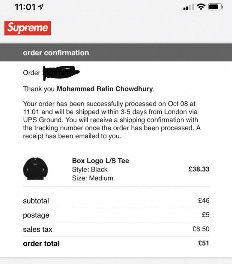 Supreme Box Logo L/S Tee - BLACK - MEDIUM (CONFIRMED) | eBay