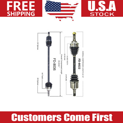 New OE Front CV Axles For 1991-2002 Ford Escort Lifetime Warranty
