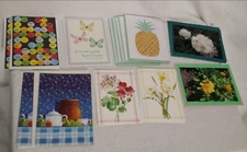 Greeting Note Cards Blank Inside Assorted Lot/ 14 Florals - Still Life - Fruit +