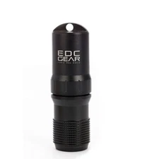 Keychain Aluminum EDC Waterproof CNC Survival Pill/Match Case Box Container Lid