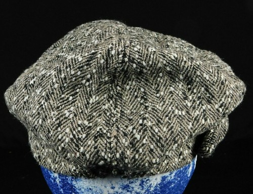 Talbots Gray Women Cap Hat Visor Herringbone Gatsby Box Shipped - Picture 4 of 8