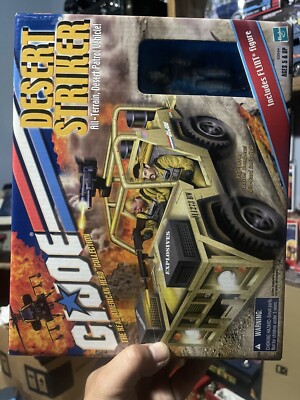 GI Joe Desert Striker All-Terrain Desert Patrol Vehicle w Flint Figure NISB 