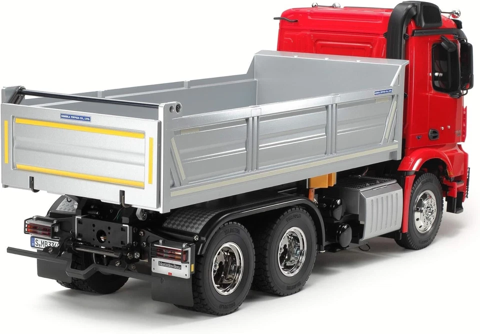 Tamiya 1/14 Mercedes Benz Arocs 3348 6x4 Tipper Truck Pre-Painted Red Sil #56361 - Image 3 of 4