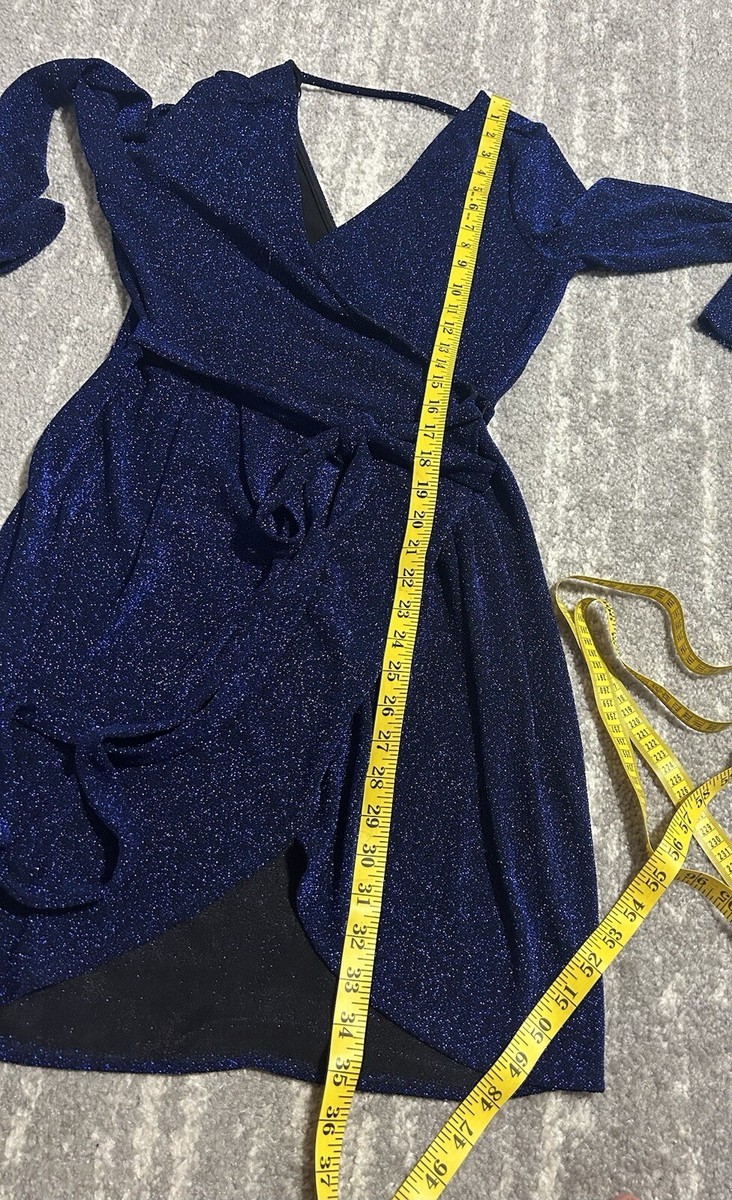 Topshop Blue Glitter Wrap Dress Sz 6 Cocktail Party Club Long Sleeve Stretchy | eBay Topshop Blue Glitter Wrap Dress Sz 6 Cocktail Party Club Long Sleeve Stretchy | eBay
