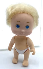 #2 Blue Eyes Short Blond Hair Gender Neutral Quints Baby Doll Vintage 1990 Tyco