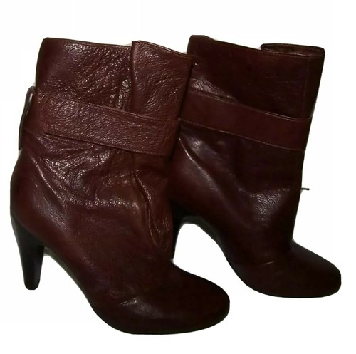 Stivaletti guess acurn, in pelle marrone fl8acufal10brown.37 donna -  Stileo.it
