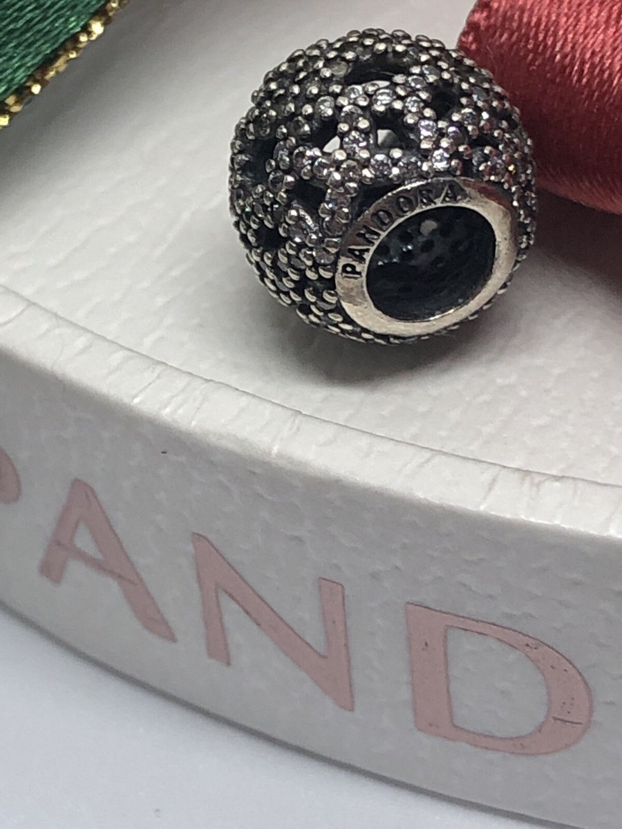 Pandora Shimmering Lace Clear CZ Charm 791284 Authentic Ale 925