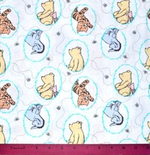 Classic Pooh Fabric - HALF YARD - 100 Cotton Winnie the Pooh Tigger Eeyore Baby