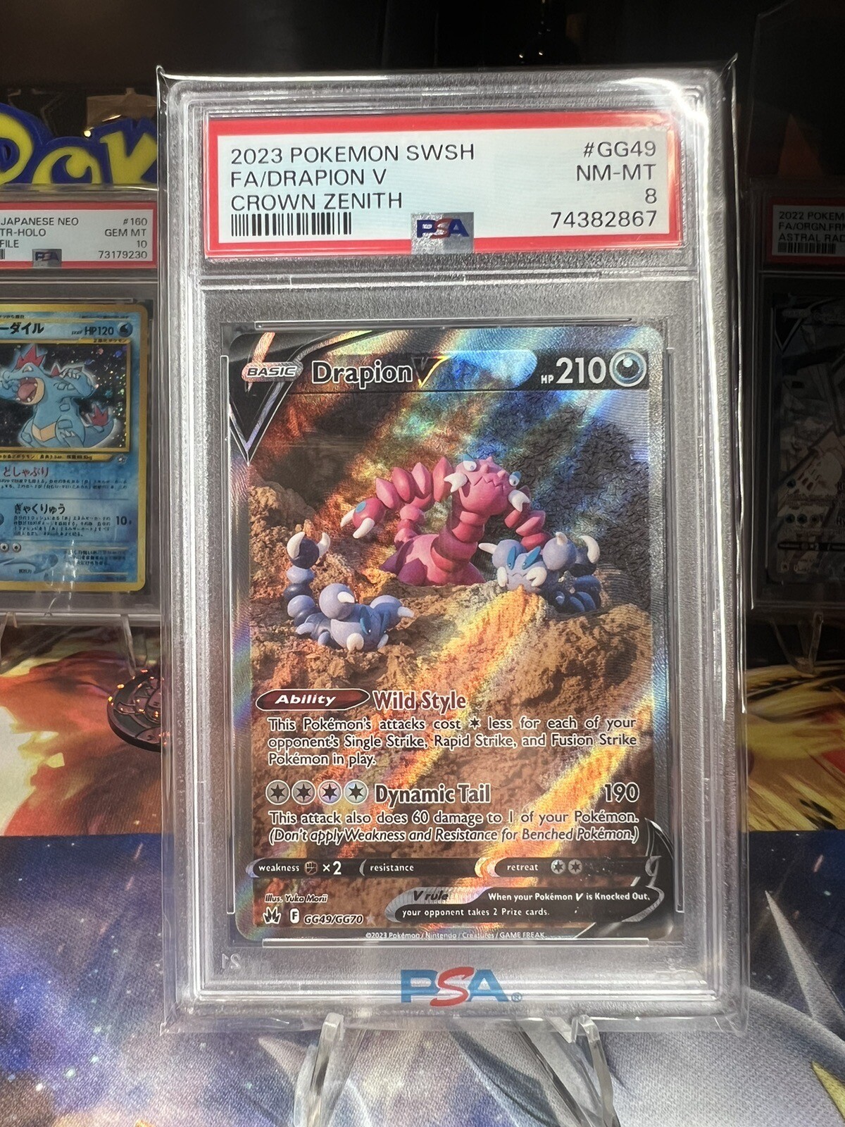 Pokémon TCG Drapion V Crown Zenith: Galarian Gallery GG49/GG70 PSA 8