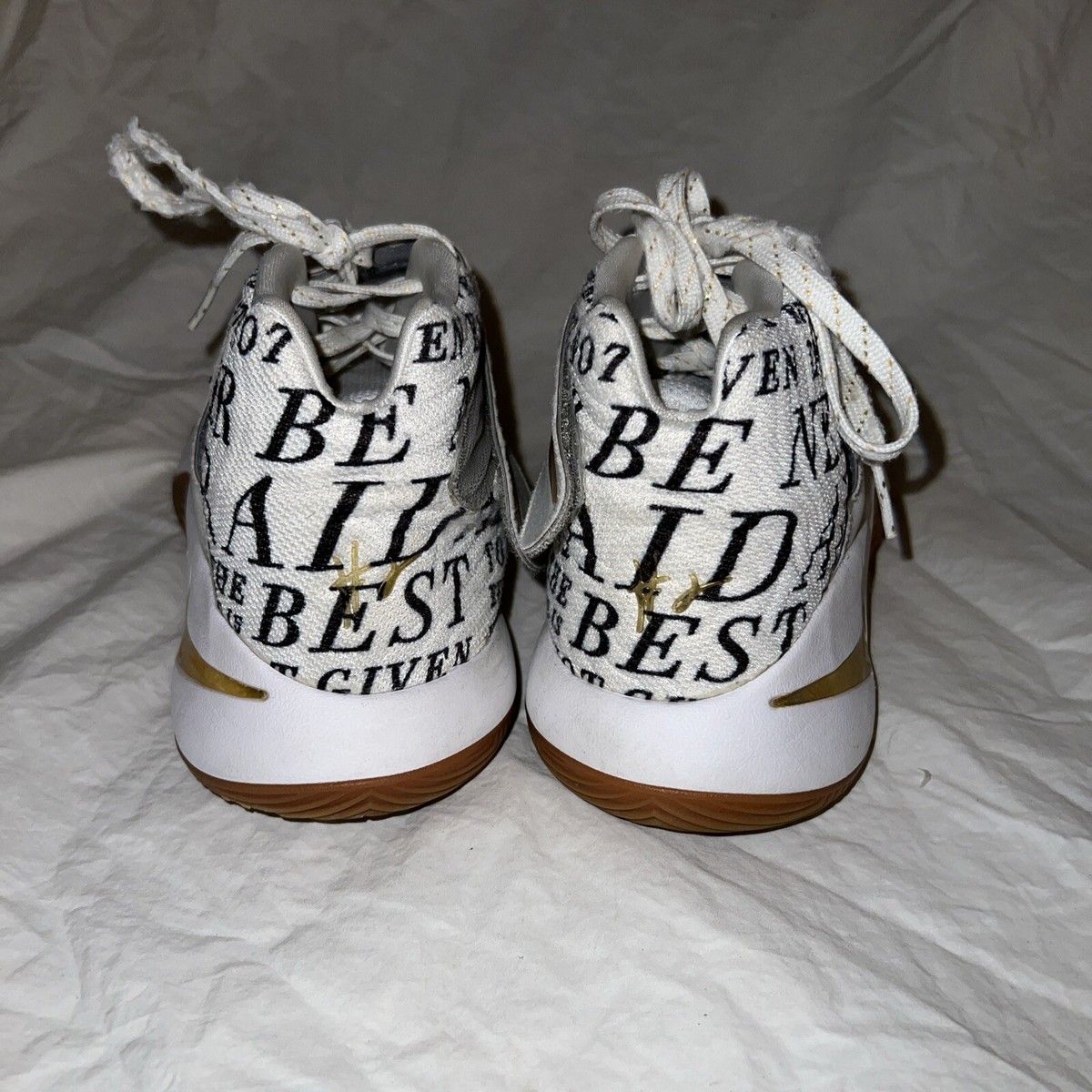 Nike Kyrie 2 ID Basketball Shoes Mens Sneakers White Gold