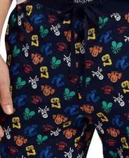 NWT Polo Ralph Lauren NAVY VARSITY ATHLETIC Jogger Pajama/Lounge KNIT Pants L