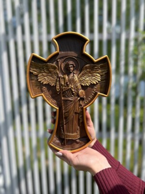 Modern christian catolic art Archangel Gabriel personalized housewarming gift