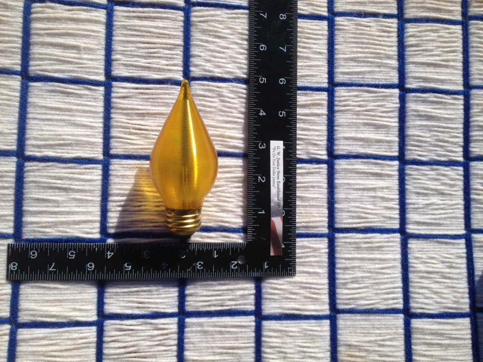 4 NEW SPUN GLOW AMBER gold LIGHT bulb 40C15 regular 40w flame C15 glowescent E26 - Image 2 of 4