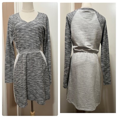 Anthropologie Saturday Sunday Gael Heathered Gray Long Sleeve Sweater Dress  S | eBay
