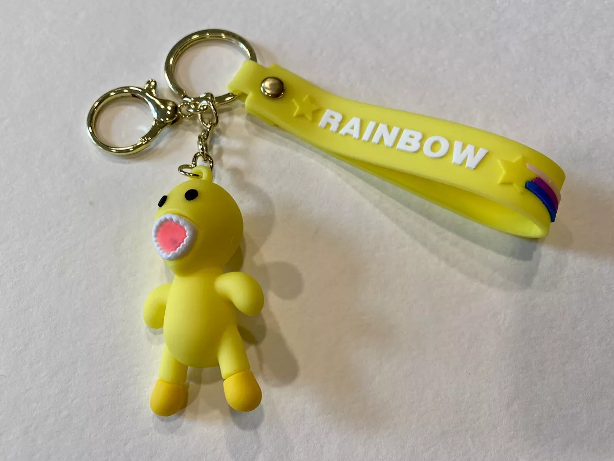 Yellow Rainbow Friends Roblox Keychain Clip Toy