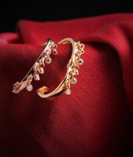 Diamond Earrings Hoops 18ct in Rose Gold  0.17ct  Dewdrop Charm Sleepers