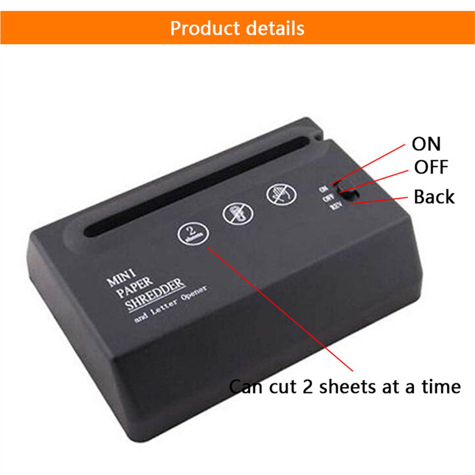 Mini Paper Shredder Battery USB Powered Cutting Machine For School UPP-image