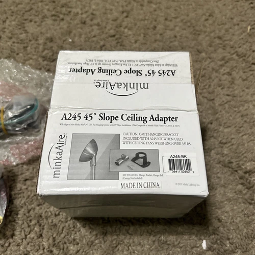 NEW Minka Aire Fans A245-ORB Accessory - 45 Degree Slope Ceiling Adapter-2.13 - Picture 2 of 6