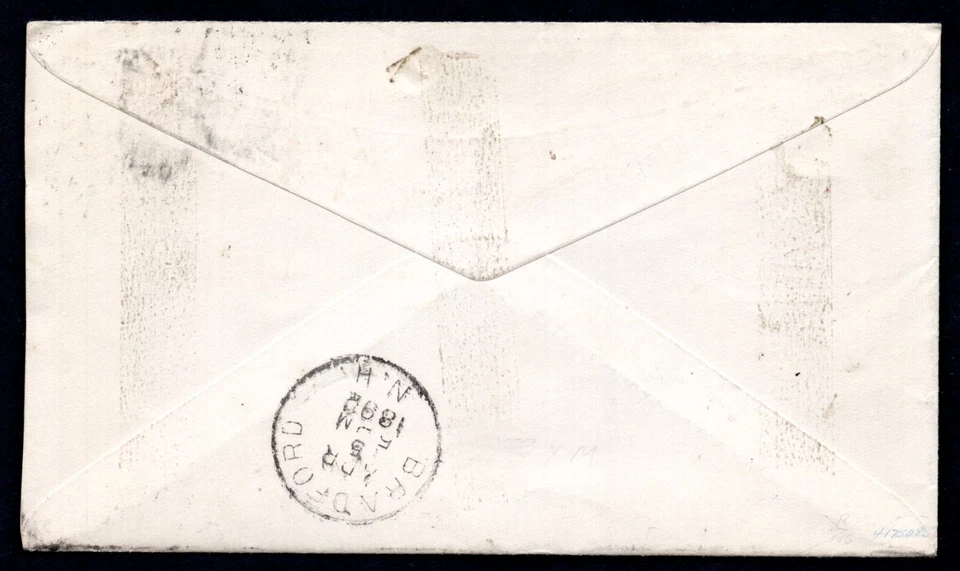 EE. UU. 1892 PUBLICIDAD HOTEL COPLEY BOSTON CON ESTACIÓN DE TREN BACK BAY CANCELAR Foto 2 de 2