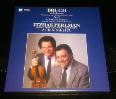 Perlman Mehta BRUCH Violin Concerto 2 / Scottish Fantasy CD Warner Classics