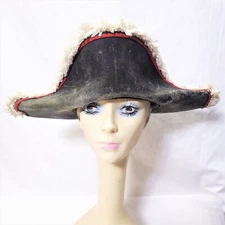 Vintage Lonestar Hatters Military Bicorn Beaver Felt Hat Bicorne Handmade Custom