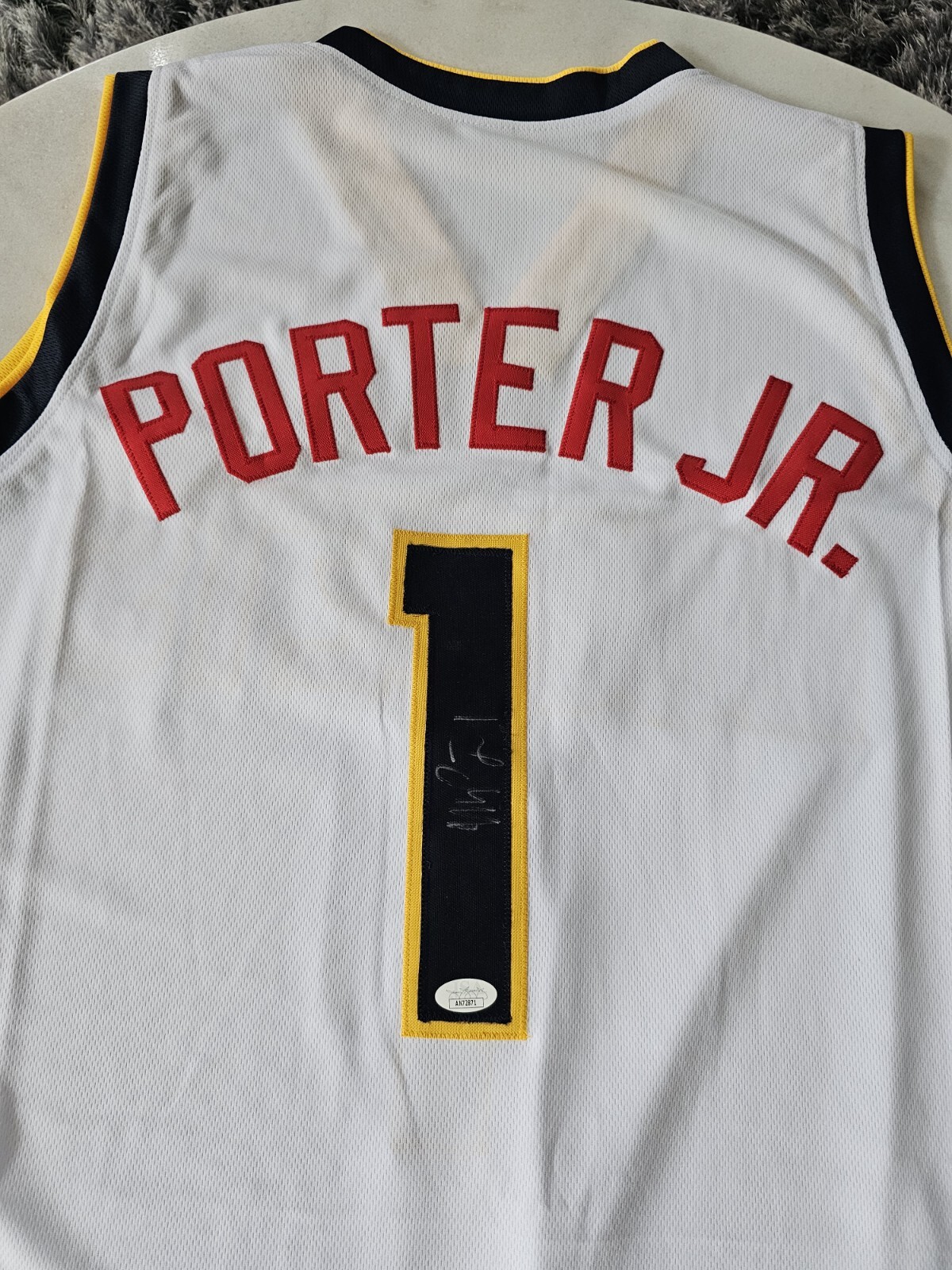 michael porter jr Autographed Signed Denver Nuggets / Jersey JSA Sticker White Jersey 