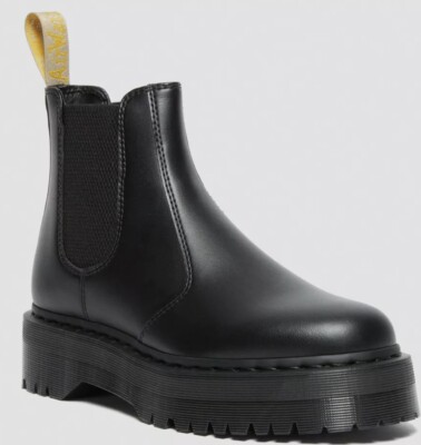 NWT Dr. Martens Quad Vegan Felix Black Platform Chelsea Boots Sz 9 MSRP $210