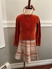 Tommy Bahama  Girls Sweater  Skirt Set with Headband  Size 5/6 S 