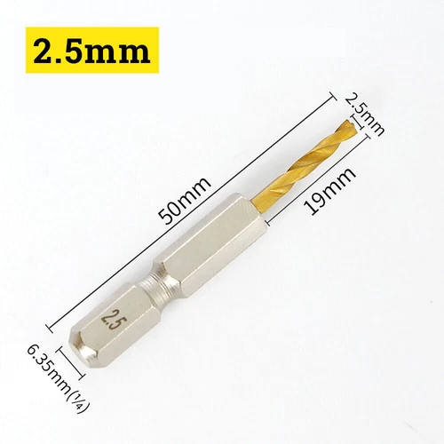 1.5-13mm Handhaben Bohrer Mit 1/4" Sechskantschaft Hss Spiralbohrer Bitaufnahme - Bild 14 von 25