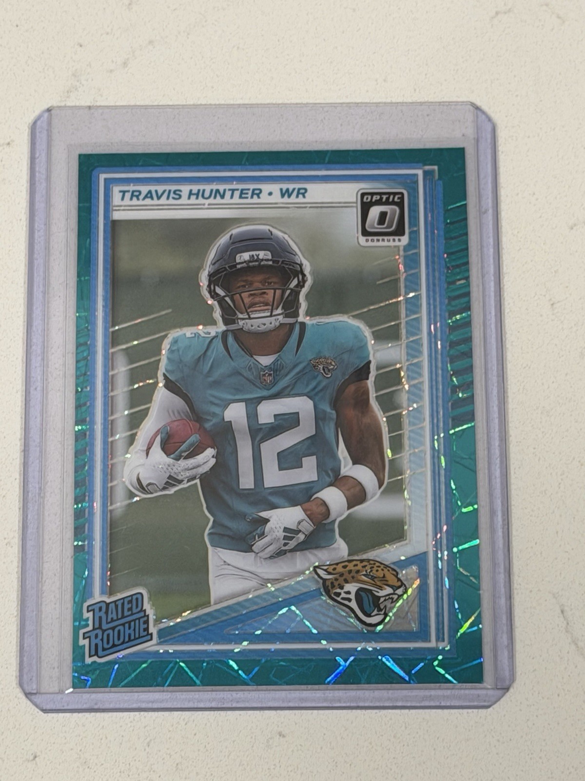 Panini 2025 Donruss Optic Travis Hunter Rated Rookie TEAL VELOCITY 