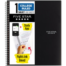 Five Star Notebook  Study App Choose Color/Size 