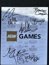 AEW Games Autographed 8x10 Kenny Omega Colt Cabana and More! 8 Autos!