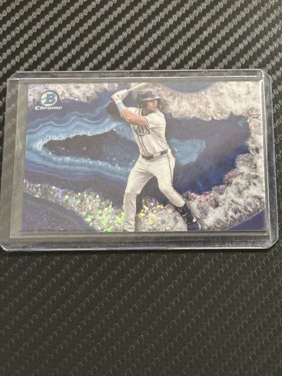 Carson Williams 2025 Bowman Chrome BWC-14 Crystallized Refractor Case Hit TBRays