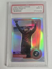 1999-00 Steve Francis Topps Chrome Rookie Refractor #118 RC PSA 9