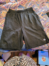 Champion Men's Black Athletic Shorts L Drawstring Elastic Waist Pockets