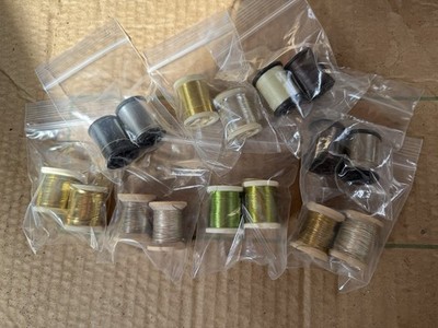 Fly Fishing - Threads Floss Tinsel: 16 Spools