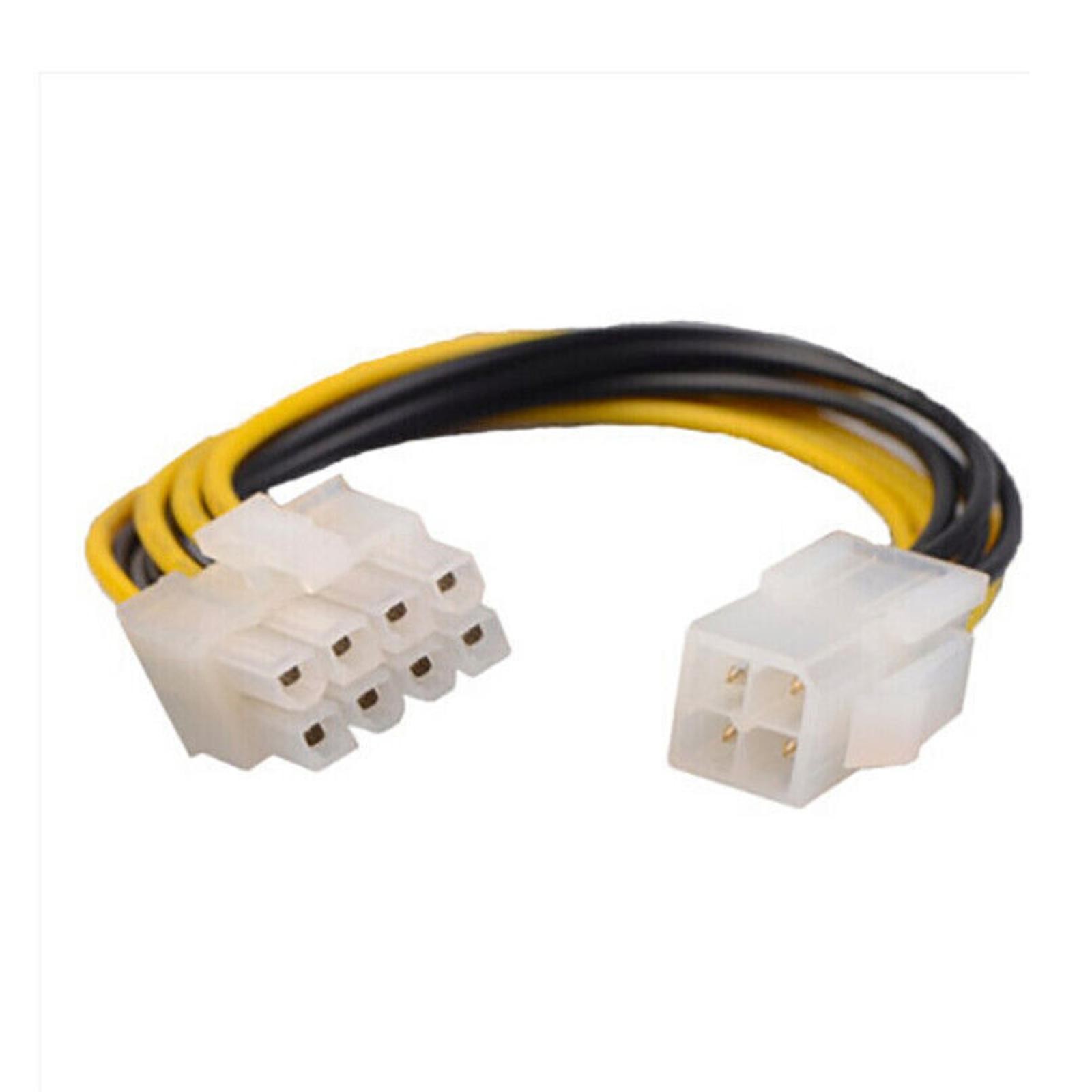 ATX 4Pin Male to 8Pin Female EPS Power Cable Adapter CPU Power Supply Connector