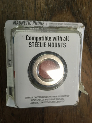 NEW Nite Ize Steelie Silver - Magnetic Phone Socket Plus