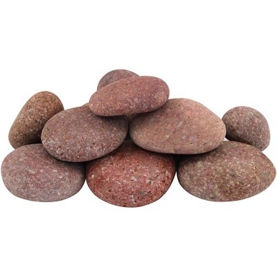 30lbs Outdoor Decorative Stones, Mexican Beach Pebbles, Rosa, 1-3''