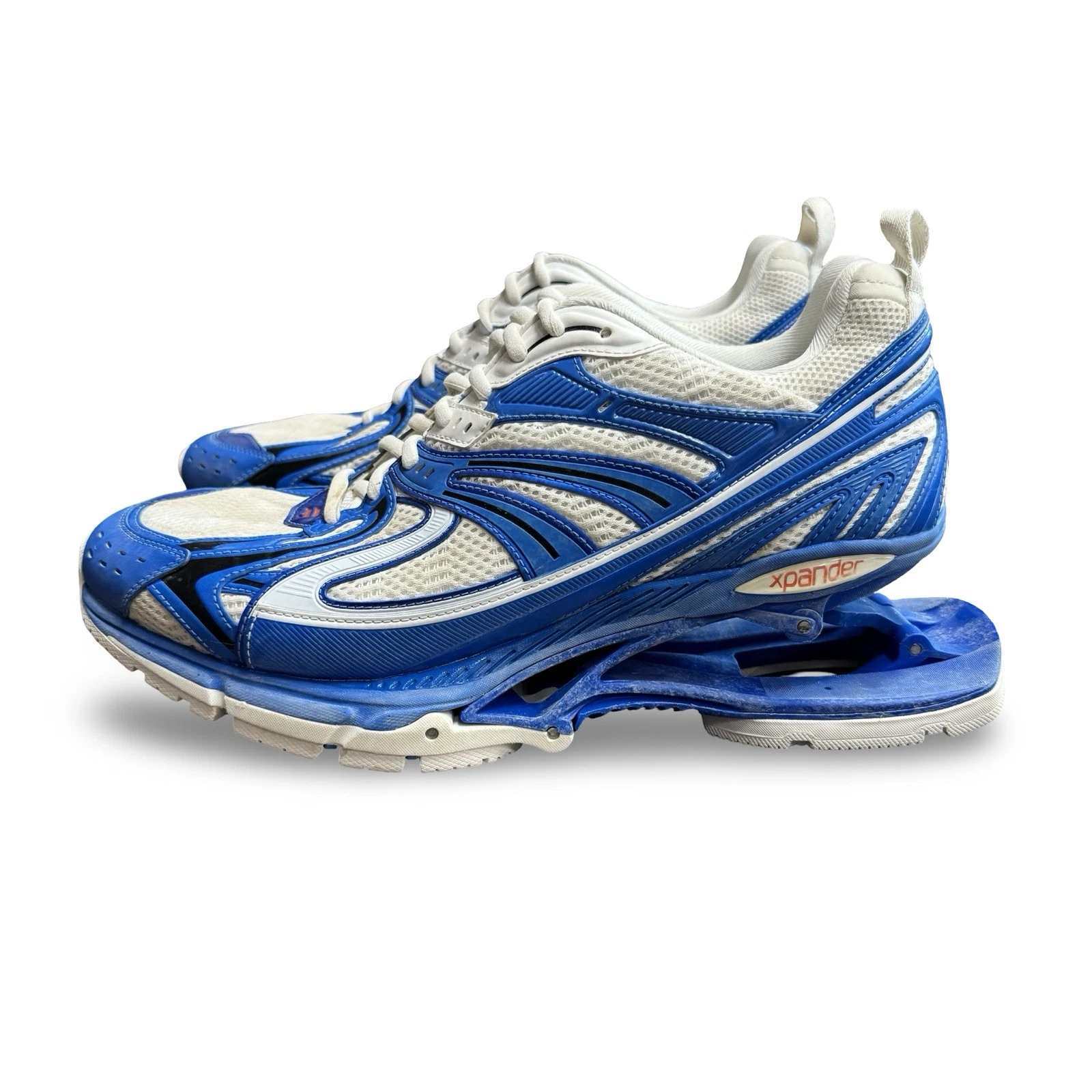 Balenciaga — Balenciaga X-Pander Distressed Sneaker. White blue. Mens Size 12/ EUR 45